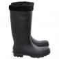 Preview: Gummistiefel mit Herausnehmbarem Innenfutter Schwarz Gr. 41 PVC