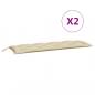 Preview: Gartenbank-Auflagen 2 Stk. Beige 150x50x7 cm Oxford-Gewebe