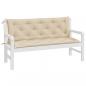 Preview: Gartenbank-Auflagen 2 Stk. Beige 150x50x7 cm Oxford-Gewebe