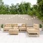 Preview: ARDEBO.de - 6-tlg. Garten-Lounge-Set mit Kissen Massivholz Kiefer