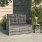 Preview: ARDEBO.de - Gartenbank mit Kissen Grau 105 cm Poly Rattan