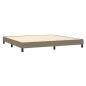 Preview: Boxspringbett mit Matratze & LED Taupe 200x200 cm Stoff