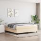 Preview: ARDEBO.de - Boxspringbett mit Matratze Creme 180x200 cm Stoff