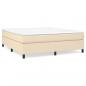 Preview: Boxspringbett mit Matratze Creme 180x200 cm Stoff