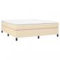 Preview: Boxspringbett mit Matratze Creme 180x200 cm Stoff