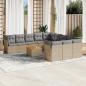 Preview: ARDEBO.de - 12-tlg. Garten-Sofagarnitur mit Kissen Beige Poly Rattan