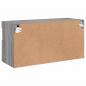 Preview: TV-Wandschrank mit LED-Leuchten Grau Sonoma 80x30x40 cm