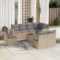 Preview: ARDEBO.de - 9-tlg. Garten-Sofagarnitur mit Kissen Beige Poly Rattan