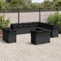 Preview: ARDEBO.de - 13-tlg. Garten-Sofagarnitur mit Kissen Schwarz Poly Rattan