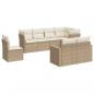 Preview: 8-tlg. Garten-Sofagarnitur mit Kissen Beige Poly Rattan