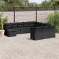 Preview: ARDEBO.de - 12-tlg. Garten-Sofagarnitur mit Kissen Schwarz Poly Rattan