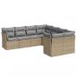 Preview: 8-tlg. Garten-Sofagarnitur mit Kissen Beige Poly Rattan