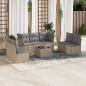 Preview: ARDEBO.de - 8-tlg. Garten-Sofagarnitur mit Kissen Beige Poly Rattan