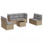 Preview: 8-tlg. Garten-Sofagarnitur mit Kissen Beige Poly Rattan