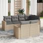 Preview: ARDEBO.de - 7-tlg. Garten-Sofagarnitur mit Kissen Beige Poly Rattan