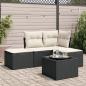 Preview: ARDEBO.de - 5-tlg. Garten-Sofagarnitur mit Kissen Schwarz Poly Rattan