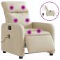 Preview: Massagesessel Elektrisch Creme Stoff