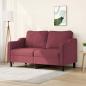 Preview: ARDEBO.de - 2-Sitzer-Sofa Weinrot 140 cm Stoff