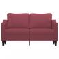 Preview: 2-Sitzer-Sofa Weinrot 140 cm Stoff