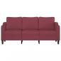 Preview: 3-Sitzer-Sofa Weinrot 180 cm Stoff