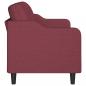 Preview: 3-Sitzer-Sofa Weinrot 180 cm Stoff