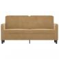 Preview: 2-Sitzer-Sofa Braun 140 cm Samt