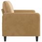 Preview: 2-Sitzer-Sofa Braun 140 cm Samt