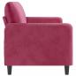 Preview: 3-Sitzer-Sofa Weinrot 180 cm Samt