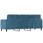 Preview: 3-Sitzer-Sofa Blau 180 cm Samt