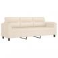 Preview: 3-Sitzer-Sofa Beige 180 cm Mikrofasergewebe