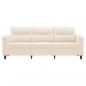 Preview: 3-Sitzer-Sofa Beige 180 cm Mikrofasergewebe