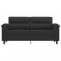 Preview: 2-Sitzer-Sofa Schwarz 140 cm Mikrofasergewebe