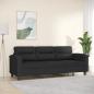 Preview: ARDEBO.de - 3-Sitzer-Sofa Schwarz 180 cm Mikrofasergewebe