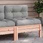 Preview: ARDEBO.de - Gartensofa ohne Armlehnen mit Kissen Massivholz Douglasie