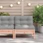 Preview: Gartensofa ohne Armlehnen mit Kissen Massivholz Douglasie