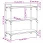 Preview: Konsolentisch mit Ablagen Braun Eichen-Optik 75x30x80 cm