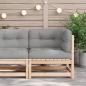 Preview: Garten-Ecksofa mit Kissen Massivholz Kiefer