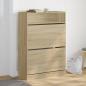 Preview: ARDEBO.de - Schuhschrank mit 2 Klappen Sonoma-Eiche 80x34x116 cm