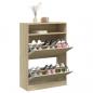 Preview: Schuhschrank mit 2 Klappen Sonoma-Eiche 80x34x116 cm