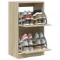 Preview: Schuhschrank mit 2 Klappen Sonoma-Eiche 60x42x108 cm