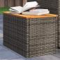 Preview: ARDEBO.de - Garten-Beistelltische 2 Stk. Grau 55x34x37cm Poly Rattan Holz