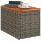 Preview: Garten-Beistelltische 2 Stk. Grau 55x34x37cm Poly Rattan Holz