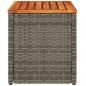 Preview: Garten-Beistelltische 2 Stk. Grau 55x34x37cm Poly Rattan Holz