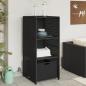 Preview: ARDEBO.de - Gartenschrank Schwarz 50x55x115 cm Poly Rattan