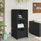 Preview: Gartenschrank Schwarz 50x55x115 cm Poly Rattan