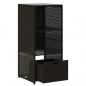 Preview: Gartenschrank Schwarz 50x55x115 cm Poly Rattan