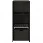 Preview: Gartenschrank Schwarz 50x55x115 cm Poly Rattan