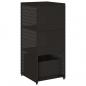 Preview: Gartenschrank Schwarz 50x55x115 cm Poly Rattan