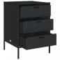 Preview: Gartenschrank Schwarz 55x59x80 cm Poly Rattan