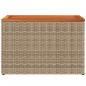 Preview: Garten-Beistelltische 2 Stk. Beige 55x34x37 cm Poly Rattan Holz